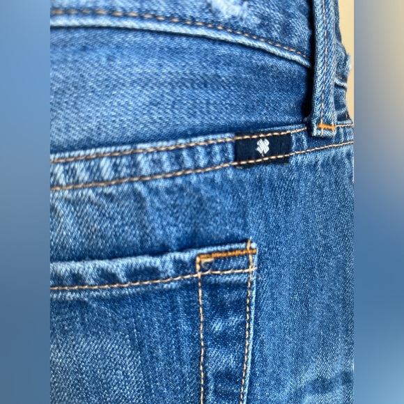 Lucky Brand "The Cut Off" Blue Denim Distressed Short | Size 8/29 - Picture 9 of 12